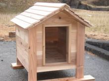 犬小屋キット材1日で完成します。家族で組立を楽しめます。 厚板タイプ犬小屋(キット)組立て